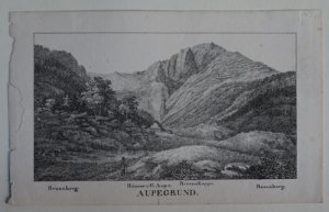 antiquarisches Buch – Aupegrund. Lithographie. Blattgröße: ca. 10,5  x 17 cm.