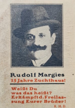 Klebezettel - Rudolf Margies.