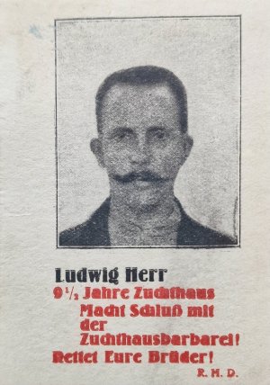 Klebezettel - Ludwig Herr.