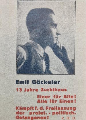 Klebezettel - Emil Göckeler.