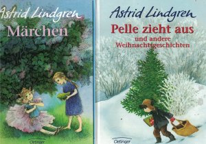 gebrauchtes Buch – Lindgren, Astrid; Wikland – 2 Bücher Märchen + Pelle zieht aus und andere Weihnachtsgeschichten. Zeichnungen von Ilon Wikland