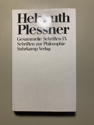 Schriften zur Philosophie. Gesammelte Schriften IX