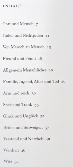 gebrauchtes Buch – Artmann, H. C – Je länger ein Blinder lebt, desto mehr sieht er : jiddische Sprichwörter - übersetzt von Artmann / Insel-Bücherei ; Nr. 828 -