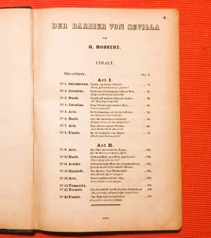 antiquarisches Buch – G. Rossini und Friedrich Ferdinand Brissler – Der Barbbier von Sevilla Opern und Oratorien im Klavier Auszug mit Text