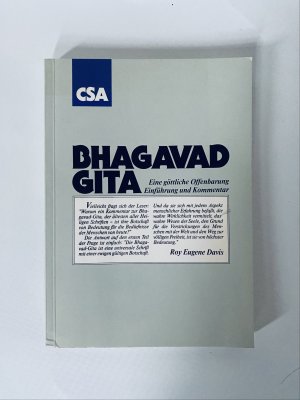 gebrauchtes Buch – Davis, Roy E – Signierte Ausgabe. +++ Bhagavad Gita - Eine göttliche Offenbarung