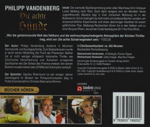 gebrauchtes Hörbuch – Philipp Vandenberg – Die achte Sünde. 5-CD-Box