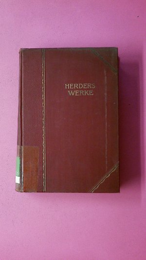 antiquarisches Buch – Hrsg.]: Naumann, Ernst – HERDERS WERKE AUSWAHL IN ACHT TEILEN, SIEBENTER TEIL, VOLKSLIEDER.