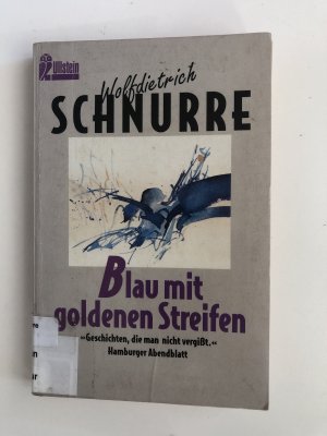 Blau mit goldenen Streifen