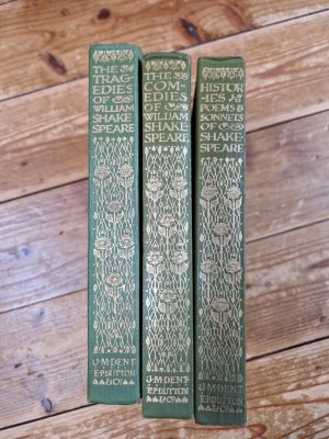 3 Bände: Shakespeare`s comedies / Shakespeare`s historical plays, poems & sonnets / Shakespeare`s tragedies. Everyman`s library ed. by Ernest Rhys. Poetry […]