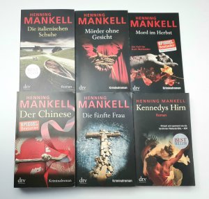 6 X Henning Mankell - Die fünfte Frau + Die italienischen Schuhe + Mörder ohne Gesicht + Mord im Herbst + Der Chinese + Kennedys Hirn