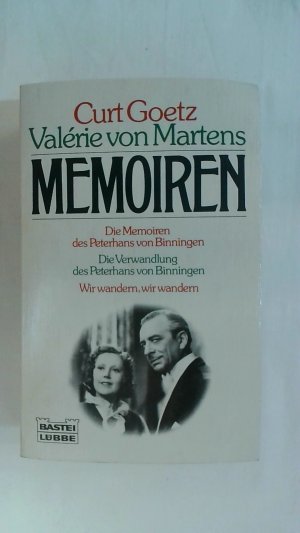 gebrauchtes Buch – Valerie von Martens – MEMOIREN.