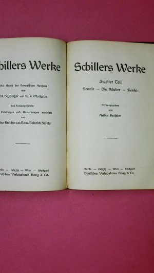 antiquarisches Buch – SCHILLERS WERKE ERSTER + ZWEITER TEIL.