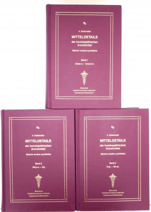 Mitteldetails der homöopathischen Arzneimittel Materia medica synthetica Bände 1-3 (KOMPLETT, Auflage 2000)