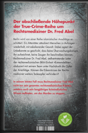 gebrauchtes Buch – TB Thriller - Michael Tsokos – Zerteilt - Fred Abel 5