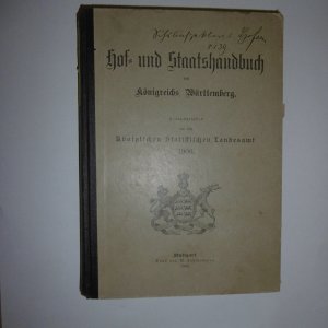 Hof- und Staatshandbuch des Königreichs Württemberg - Hrsg. von dem Königlichen Statistischen Landesamt 1906