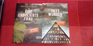 gebrauchtes Buch – Nele 2xNeuhaus – Tiefe Wunden +Eine unbeliebte Frau- Kriminalroman ; [ein Taunus-Krimi]