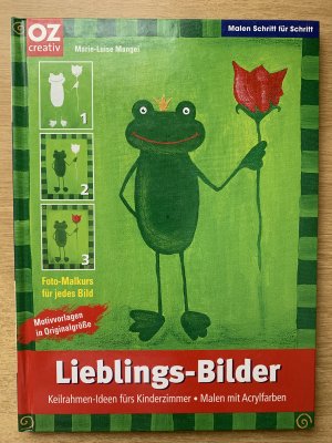 gebrauchtes Buch – Marie-Luise Mangei – Lieblings-Bilder  -  Keilrahmen-Ideen fürs Kinderzimmer: Malen mit Acrylfarben  mit Motivvorlagen in Originalgröße