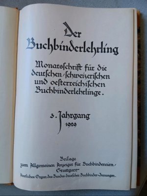 Der Buchbinder Lehrling