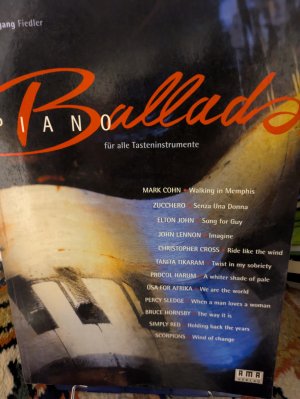 gebrauchtes Buch – Fiedler Wolfgang – Piano Ballads: Für alle Tasteninstrumente