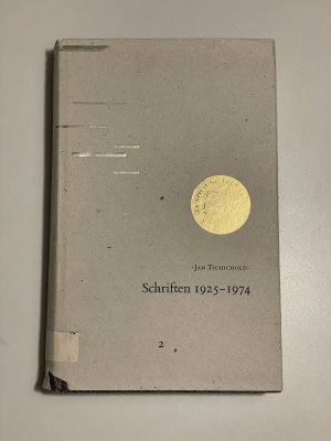 gebrauchtes Buch – Jan Tschichold – Schriften 1925-1974 Band 2