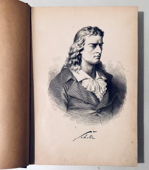 antiquarisches Buch – Schiller, Friedrich von und Johann Georg Fischer  – Schillers Werke.illustriert) von ersten deutschen Künstlern : Erster Band : Prachtausgabe : Gedichte der ersten bis dritten Periode ...Die Räuber, Verschwörung..., Kabale und Liebe....