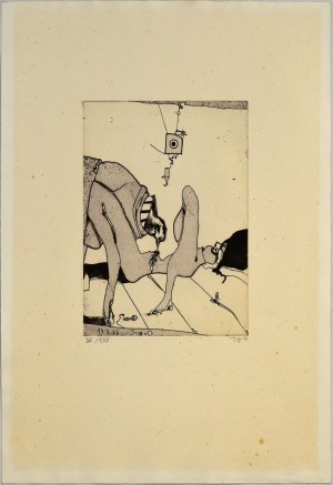 Iris. [19]71. [Signierte Original-Radierung / signed original etching].