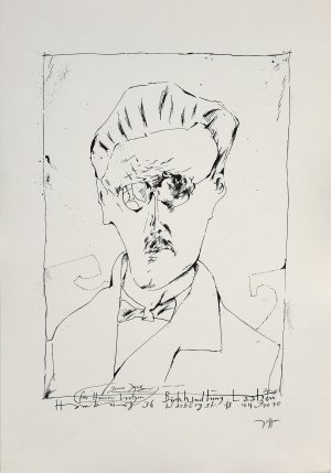 James Joyce. [1966]. [Signierte Original-Zinkografie / signed original zincograph].