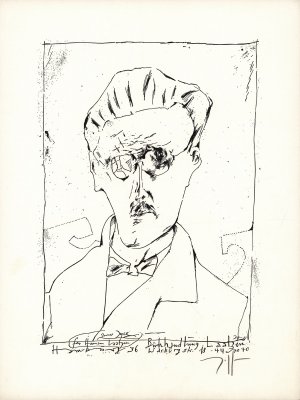 James Joyce. [1966]. [Signierte Original-Zinkografie / signed original zincograph].