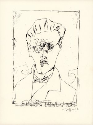 James Joyce. [1966]. [Signierte Original-Zinkografie / signed original zincograph].