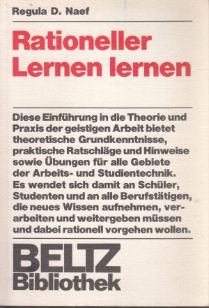 gebrauchtes Buch – Naef, Regula D – Rationeller Lernen lernen.