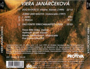 gebrauchter Tonträger – Janárčeková, Viera —  – Kammermusik für Streichinstrumente