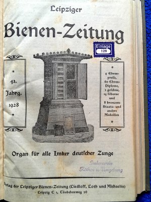 antiquarisches Buch – Bienen – Leipziger Bienen-Zeitung - Organ für alle Imker deutscher Zunge, nicht kompletter Jahrgang 1928, 43. Jahrgang (Monat 12 fehlt)