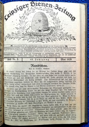 antiquarisches Buch – Bienen – Leipziger Bienen-Zeitung - Organ für alle Imker deutscher Zunge, nicht kompletter Jahrgang 1928, 43. Jahrgang (Monat 12 fehlt)