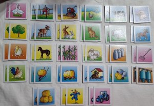 Memory Legespielspiel - Auf dem Bauernhof - 54 Bildkarten Set Nr. 1