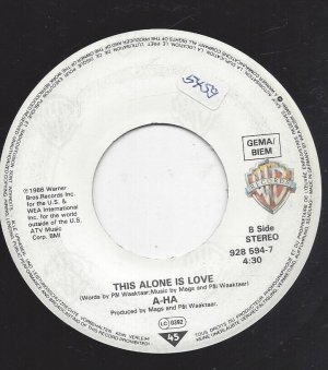 gebrauchter Tonträger – Pop - a-ha - – A-ha :  I've Been Losing You + Time Alone Is Love - Single 1986