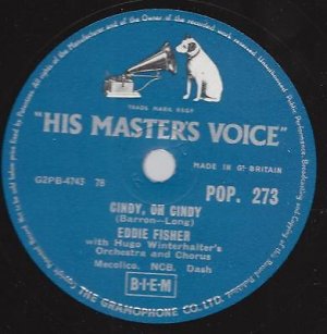 gebrauchter Tonträger – Swing - Siehe Bilder - – Eddie Fisher singt:  Cindy, oh Cindy  + Around the world