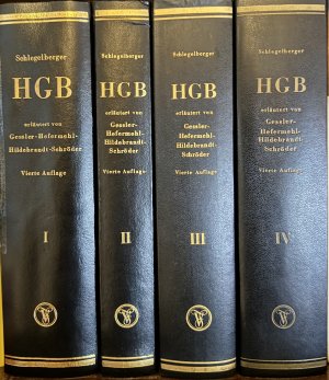 Kommentar zum Handelsgesetzbuch und Ergänzungsband., In der seit dem 1. Oktober 1937 geltenden Fassung (ohne Seerecht). 4 Bände. Erläutert von Ernst Geßler […]