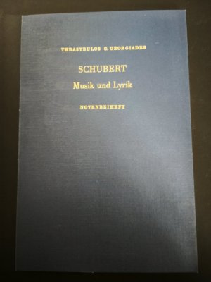 Schubert . Musik und Lyrik . Notenheft