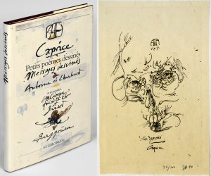 Caprice. Petits poemes dessinés., Messages dessines a Antoine et Eberhard et en pensee a E. M. Cioran, Fouad El-Etr Gerard. [Vorzugsausgabe mit Original […]