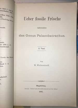 Ueber fossile Frösche insbesondere das Genus Palaeobatrachus. II. Theil.