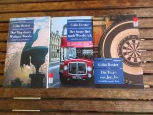 Buchkonvolut (Buchreihe: Inspector Morse) - Band 1: Der letzte Bus nach Woodstock / Band 5: Die Toten von Jericho / Band 10: Der Weg durch Wytham Woods