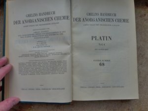 Gmelins Handbuch der anorganischen Chemie Pt, Platin Systemnr. 68Teil A