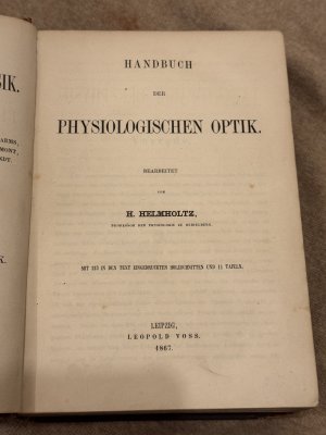 antiquarisches Buch – Hermann von Helmholtz – Handbuch der physiologischen Optik