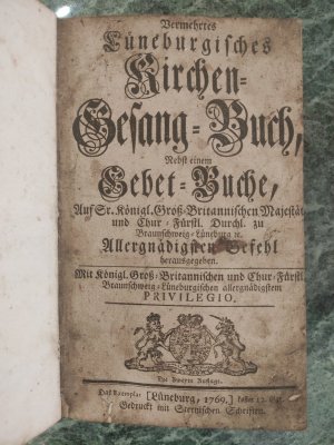 Bildtext: Kirchen Gesangbuch von 