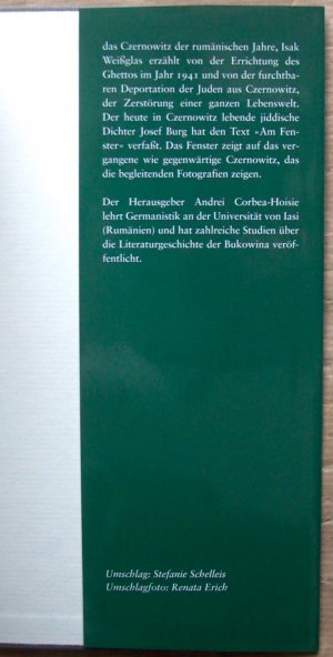 gebrauchtes Buch – Corbea-Hoisie, Andrei (Hrsg – Czernowitz. Jüdisches Städtebild.