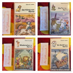 4 Bücher Der König von Narnia + Die Tür nach Narnia + Wiedersehen in Narnia + Ein Schiff aus Narnia