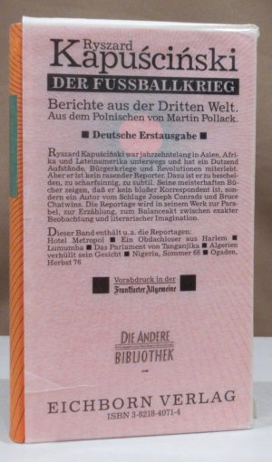 Der Fussballkrieg. Berichte aus der dritten Welt. Aus dem Polnischen von Martin Pollack.