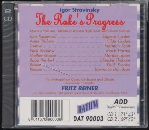 gebrauchter Tonträger – Igor Stravinsky – The Rake's Progress Opera in three acts - Libretto by Wynston Hugh Auden and Chester Kallman