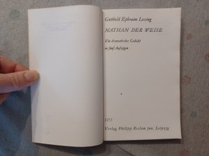 gebrauchtes Buch – Lessing, Gotthold Ephraim – Nathan der Weise