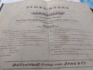 Schul-Atlas von Deutschland in 17 illuminirten Charten - Schulatlas -Auf das sorgfältigste entworfen von I. Arnz . ca. 1820